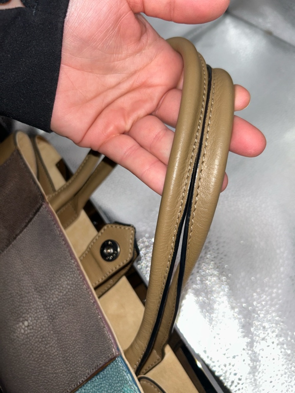Fendi: a Shagreen 2Jours Tote - Picture 10 of 16